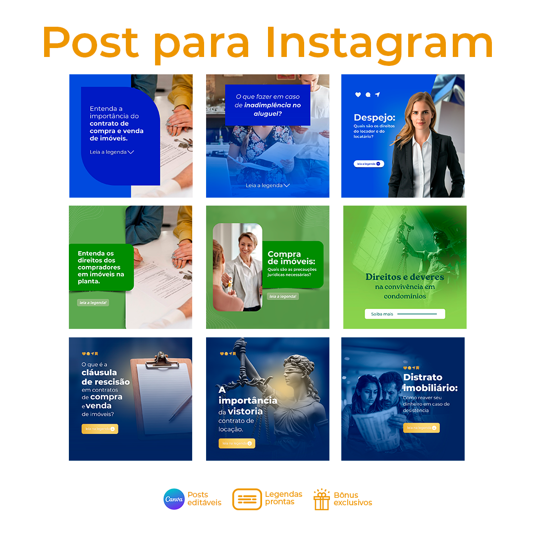 '+ de 400 Posts editáveis em Canva